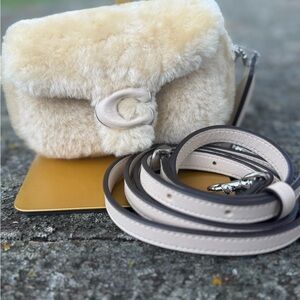 Tabby bag 12 in shearling